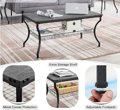 3-piece Living Room Set, Coffee Table And Coffee Table