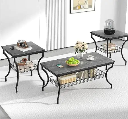 3-piece Living Room Set, Coffee Table And Coffee Table