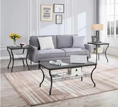 3-piece Living Room Set, Coffee Table And Coffee Table